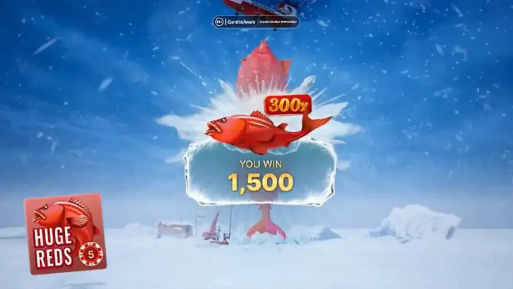 Eisfischen Gewinnbild mit Fisch